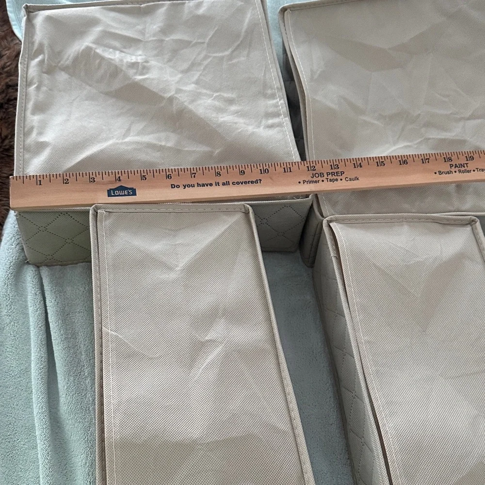 Beige Closet /Drawer Organizer Set (4 Pieces)